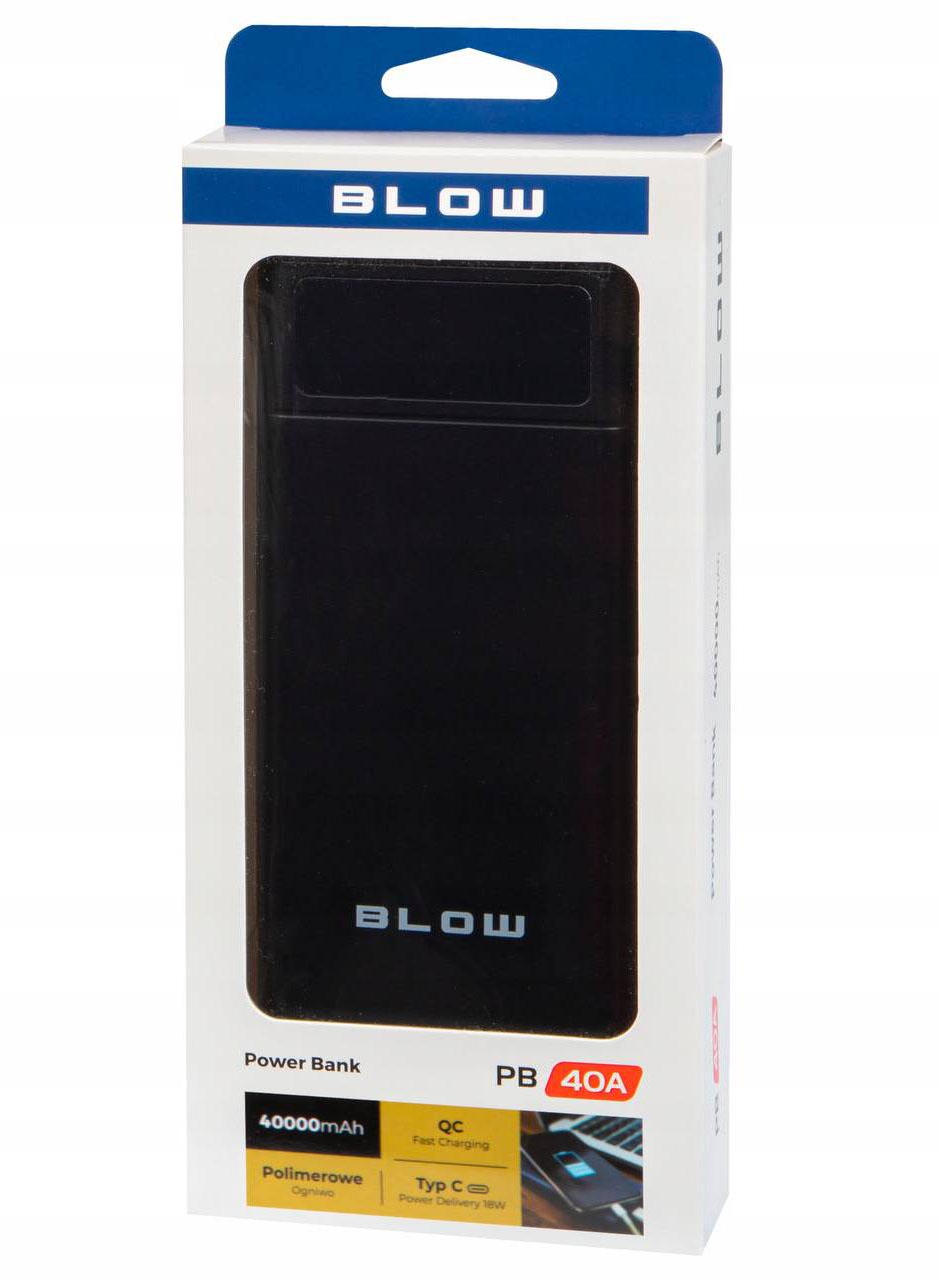 Повербанк BLOW 40000 mAh 2xUSB USB-C QC 3,0 PD 20 W