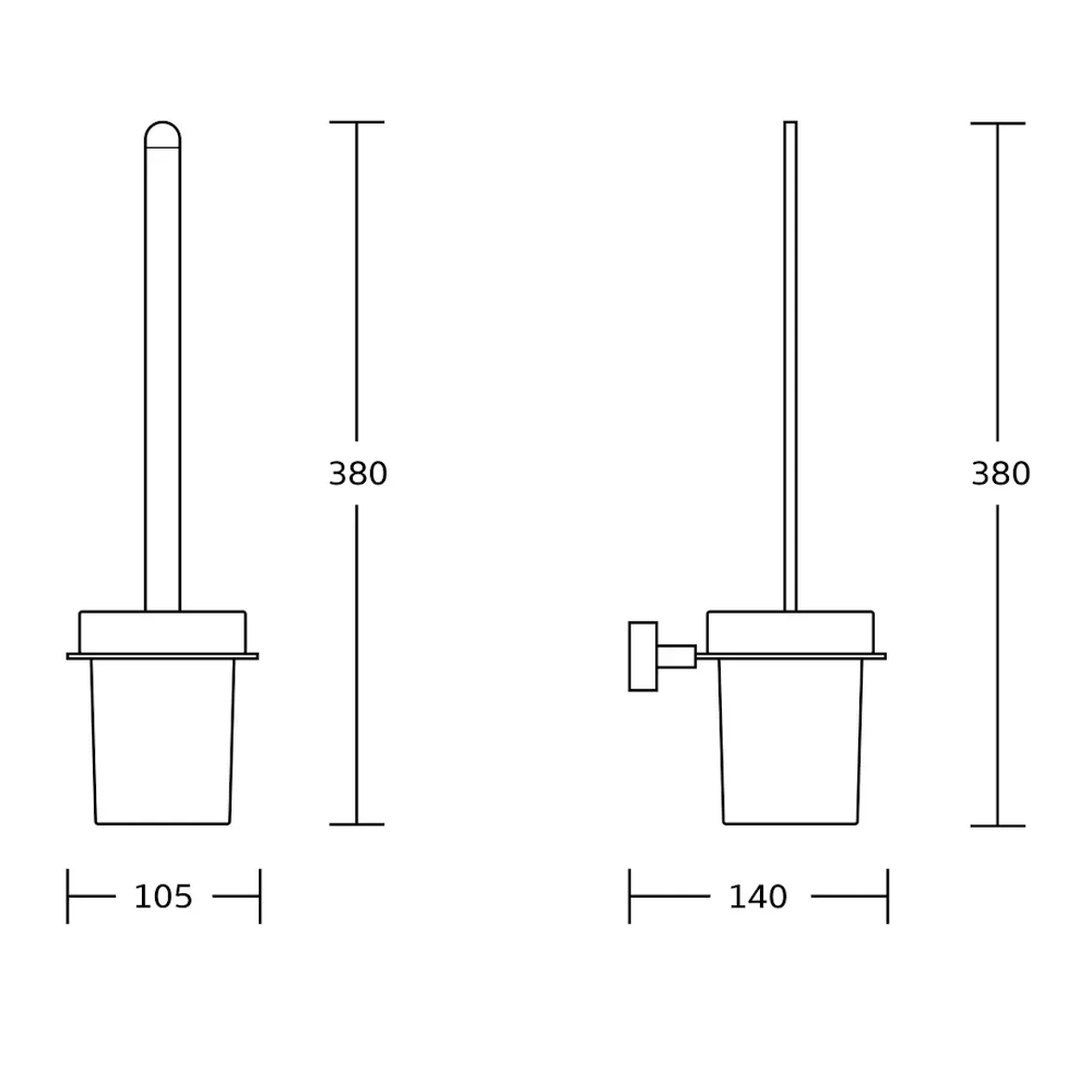 Йоршик для унітазу VBI Mercury настінний Чорний (VBI-040210BL) - фото 2