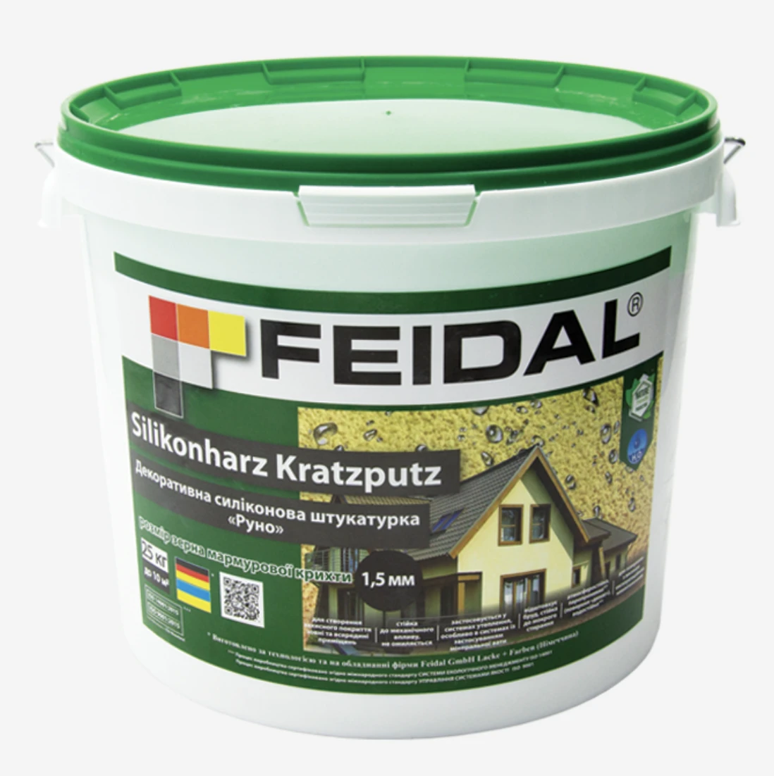 Декоративная силиконовая штукатурка Feidal Silikonharz Kratzputz Руно 1,5 мм 25 кг (1886455339)