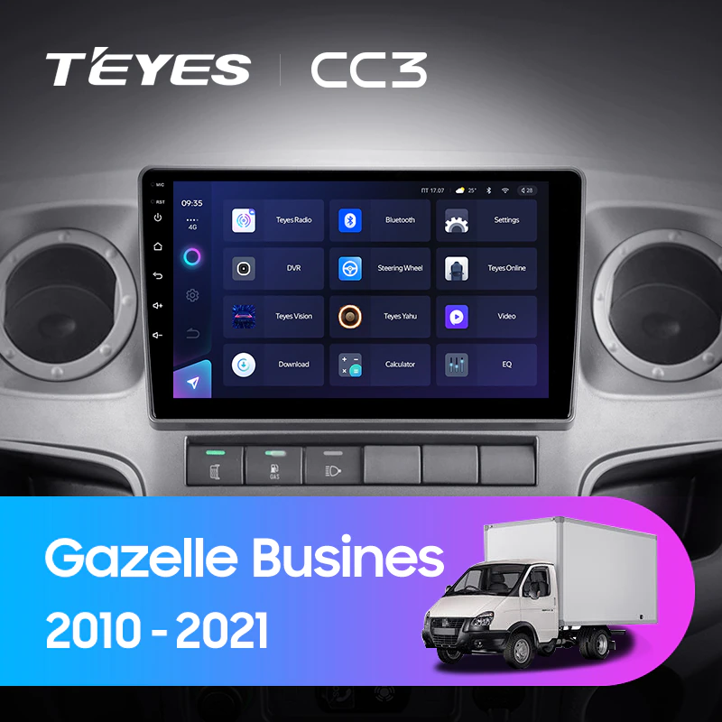 Автомагнитола штатная Teyes CC3 для GAZ Gazelle Busines 2010-2021 Android C3 6+128G Wi-Fi+4G (1798659162) - фото 2