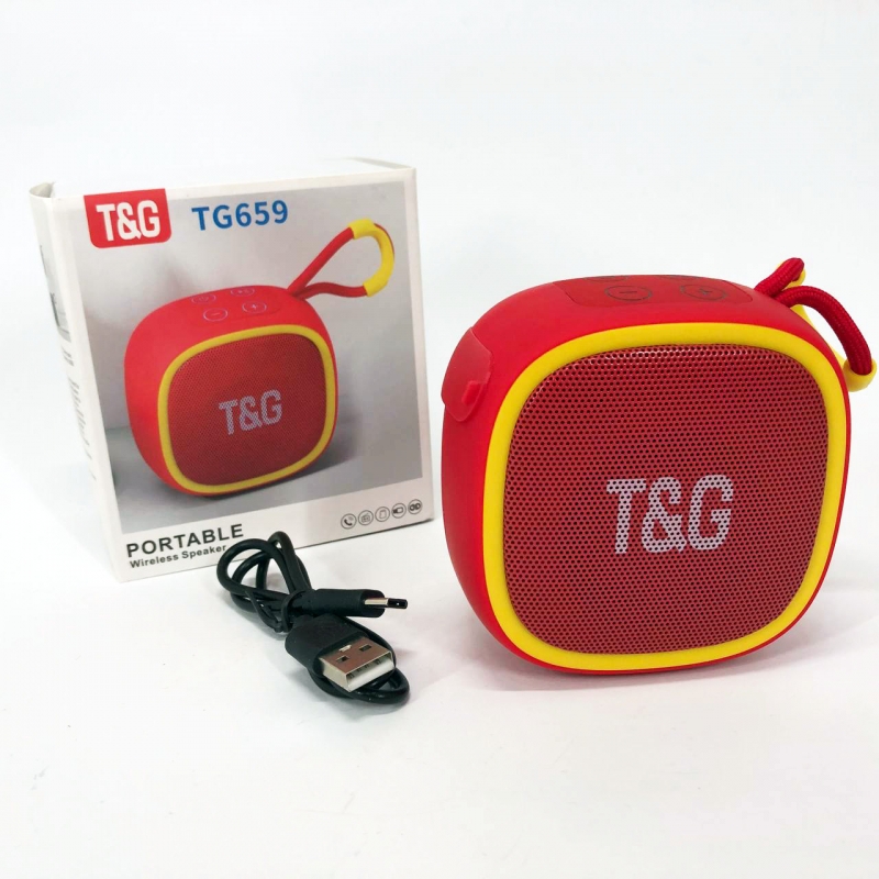 Портативная колонка TG 659 с ремешком Red (tf4907) - фото 6