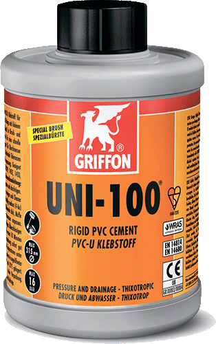 Клей Griffon UNI-100 для жесткого ПВХ быстрый тиксотропный 1 л (2889951629)