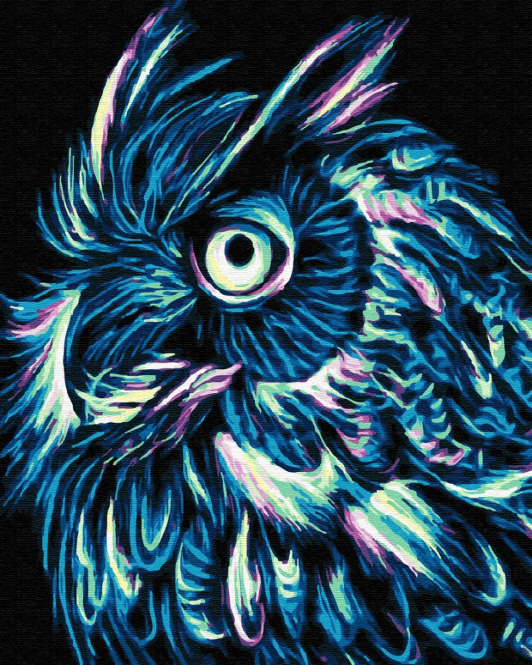 Картина по номерам Brushme Неоновая сова (GX32108) Картина по номерам Brushme Неоновая сова (GX32108)