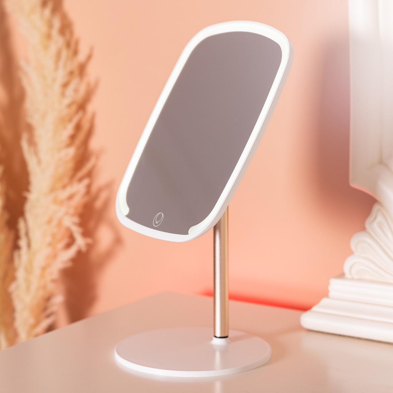 Зеркало настольное с подсветкойHP-10-6AW 23х18 см Белый (A-033796) - фото 10