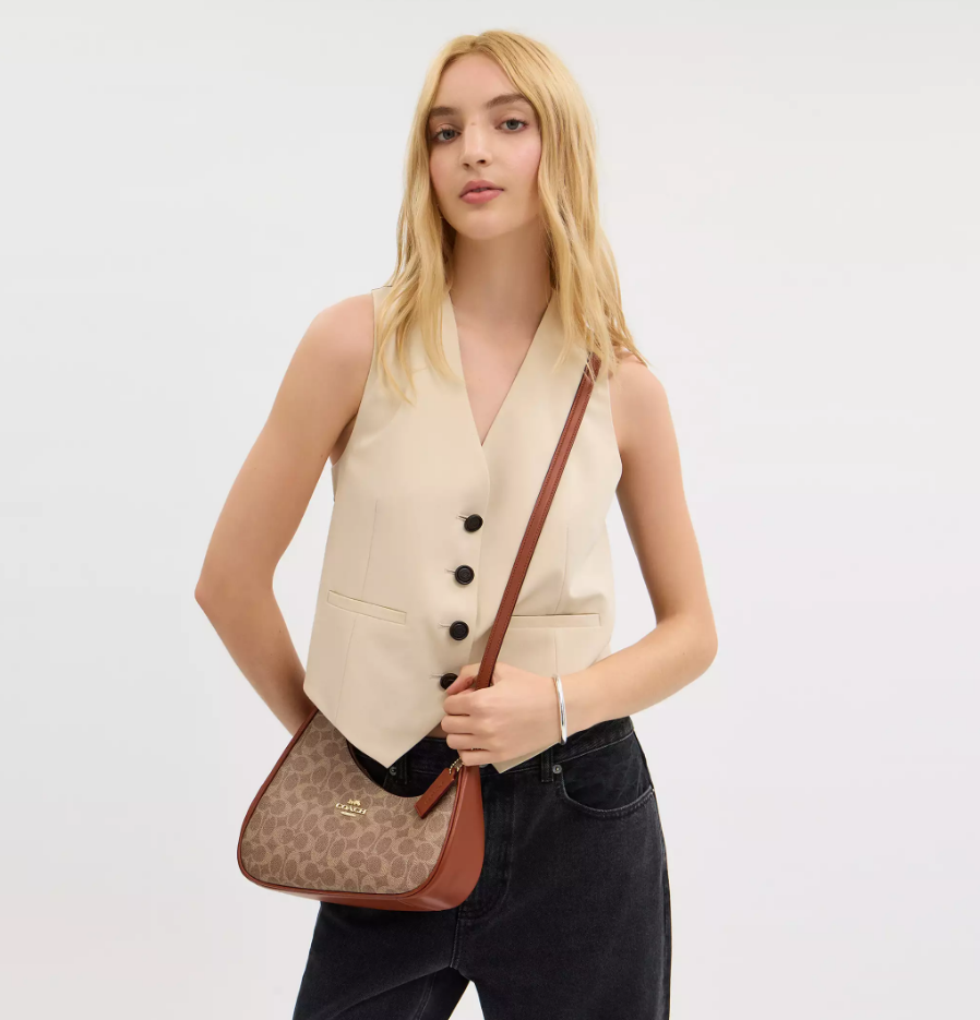 ᐉ Женская сумка Coach Twisted Teri Shoulder Bag In Signature