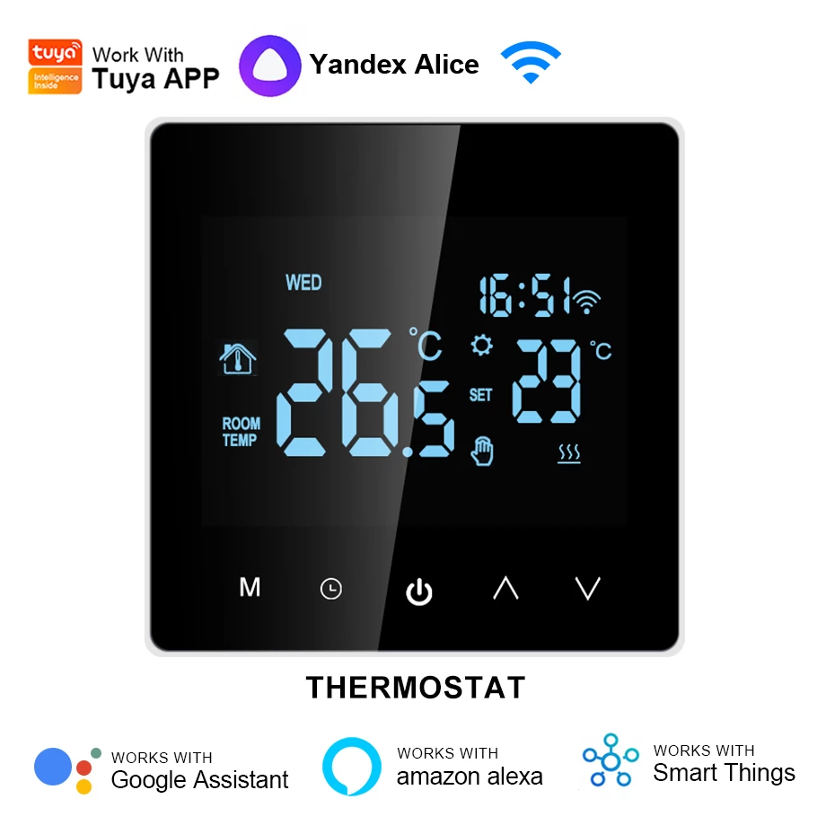 Термостат AVATTO TUYA 3A умный программируемый сенсорный для газовых котлов с WIFI управлением - фото 2 Термостат AVATTO TUYA 3A умный программируемый сенсорный для газовых котлов с WIFI управлением - фото 2