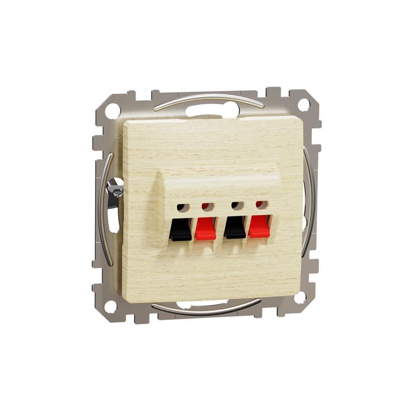 Аудиорозетка двойная Schneider Electric Sedna Design&Element ABS-UV Береза (SDD180411)