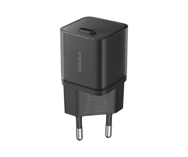 Зарядний пристрій мережевий BASEUS GaN5S PD30W/QC3.0 Black