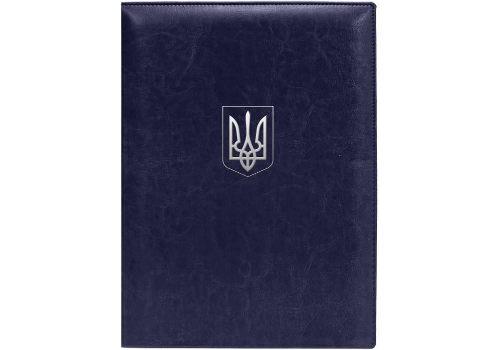 Папка Optima Nebraska тиснение ГЭРБ А4 Синий (O36047-02)