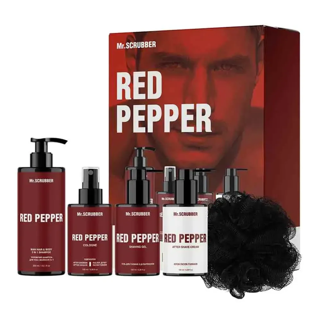 Парфумований набір косметики для чоловіків Mr.SCRUBBER Red Pepper Perfumed Men’s Essentials
