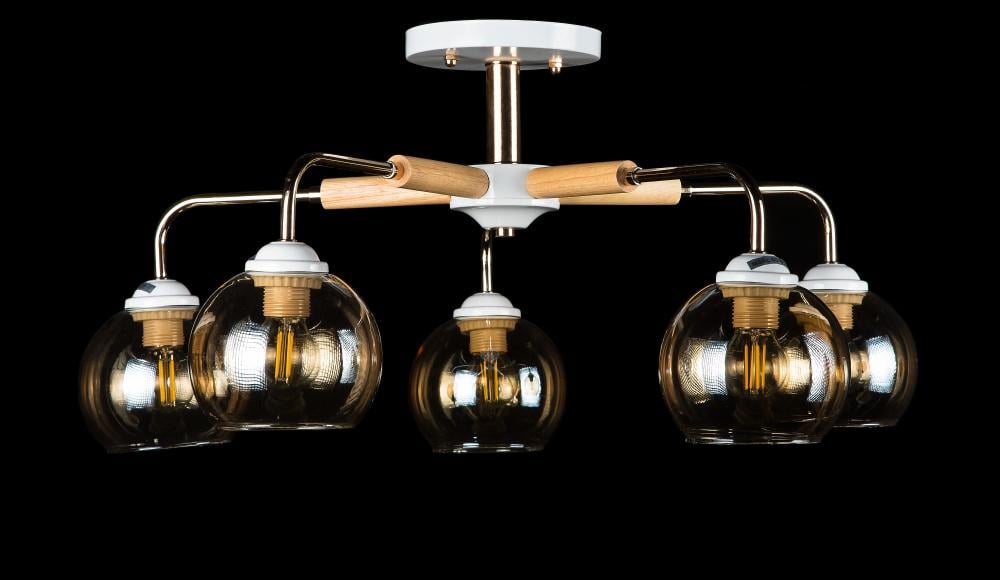 Люстра з плафонами Ray L9767A/5 FG/WHI (IR006346)