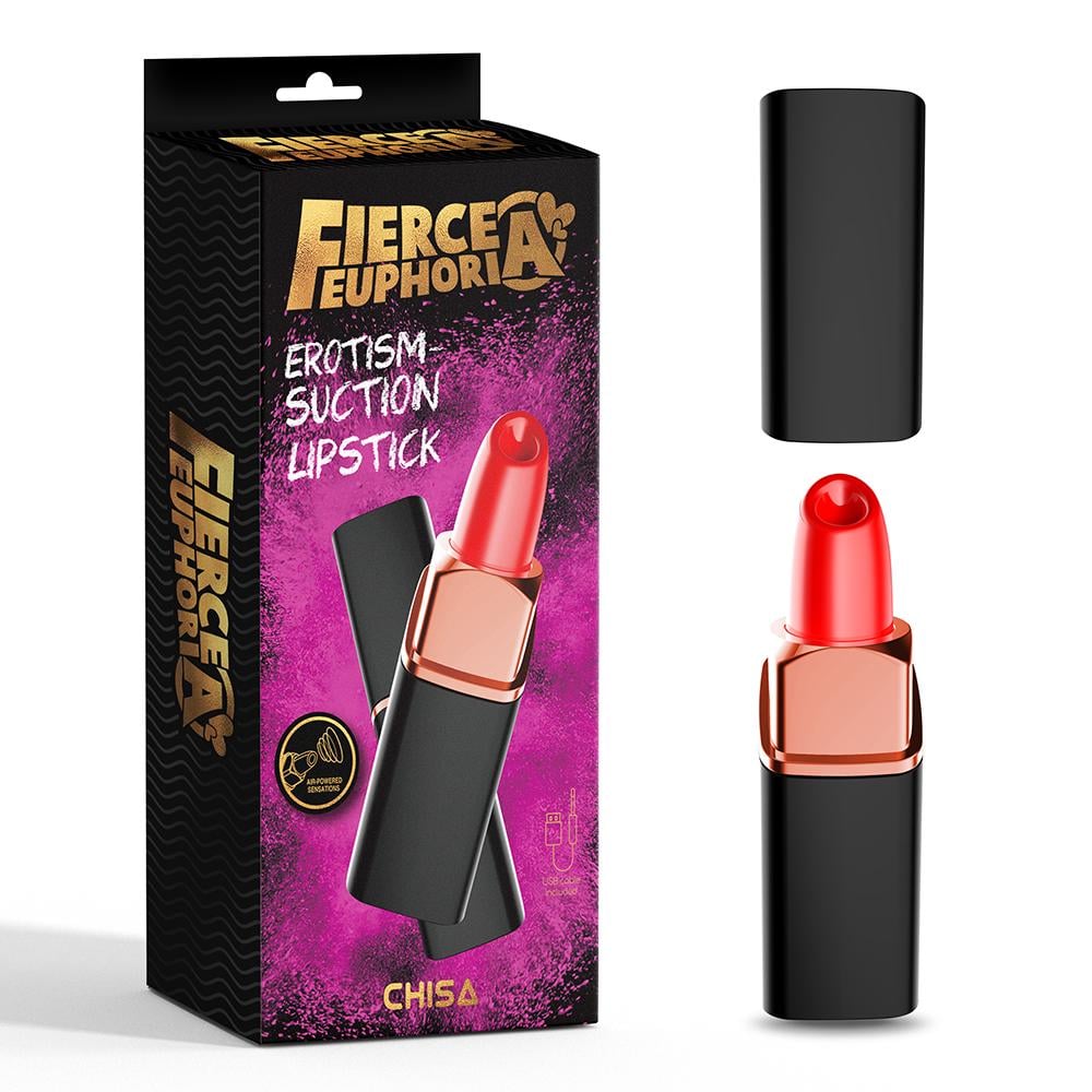 Вакуумный стимулятор клитора Chisa Fierce Euphoria Erotism в форме помады