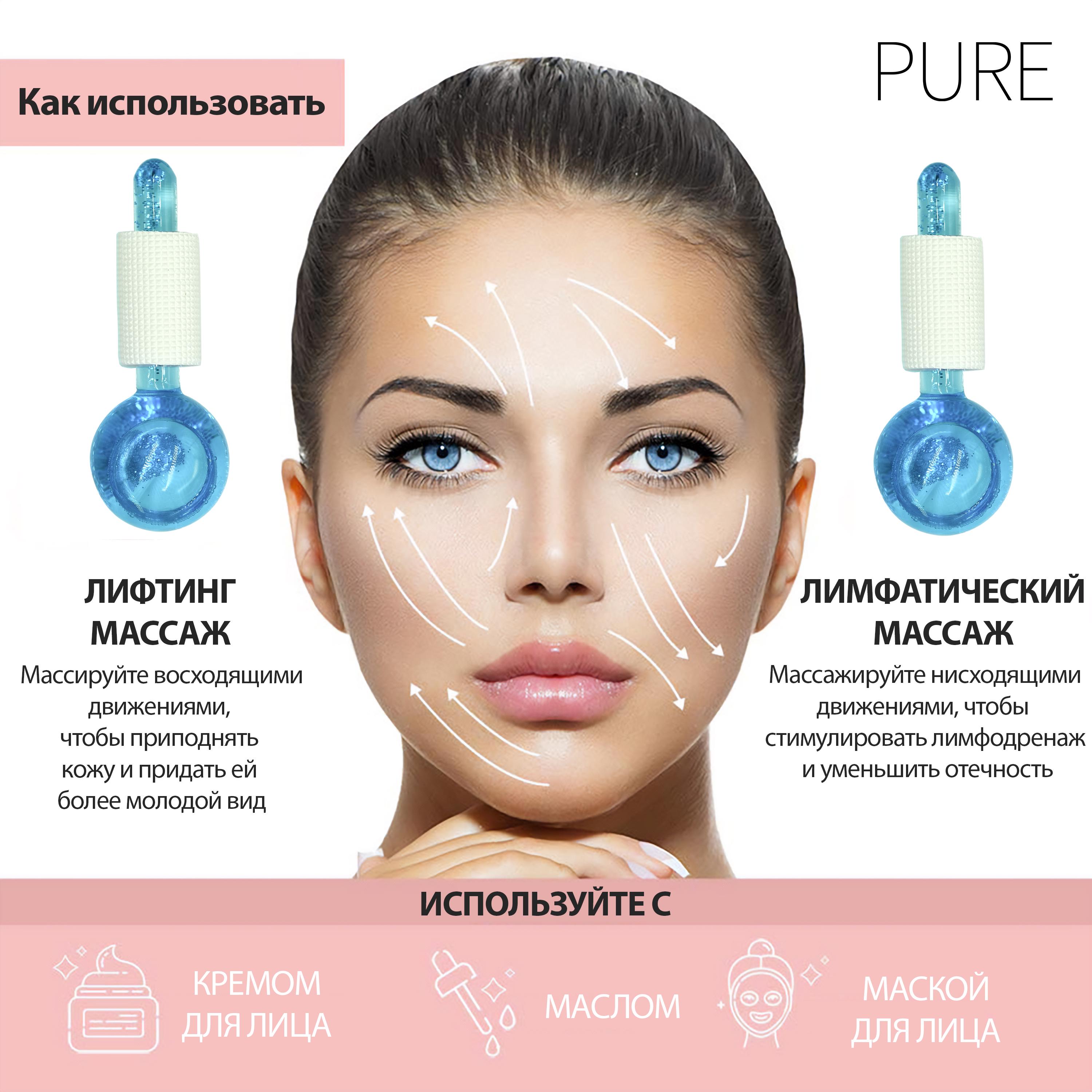 Криосферы Pure Ice Globes для массажа лица и снятия отечности Голубой (4127444) - фото 4 Криосферы Pure Ice Globes для массажа лица и снятия отечности Голубой (4127444) - фото 4