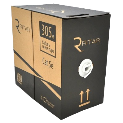 Провід комбінований біметал Ritar КВП UTP 4х2х0,5 мм 305 м Сірий (33088176) Провід комбінований біметал Ritar КВП UTP 4х2х0,5 мм 305 м Сірий (33088176)