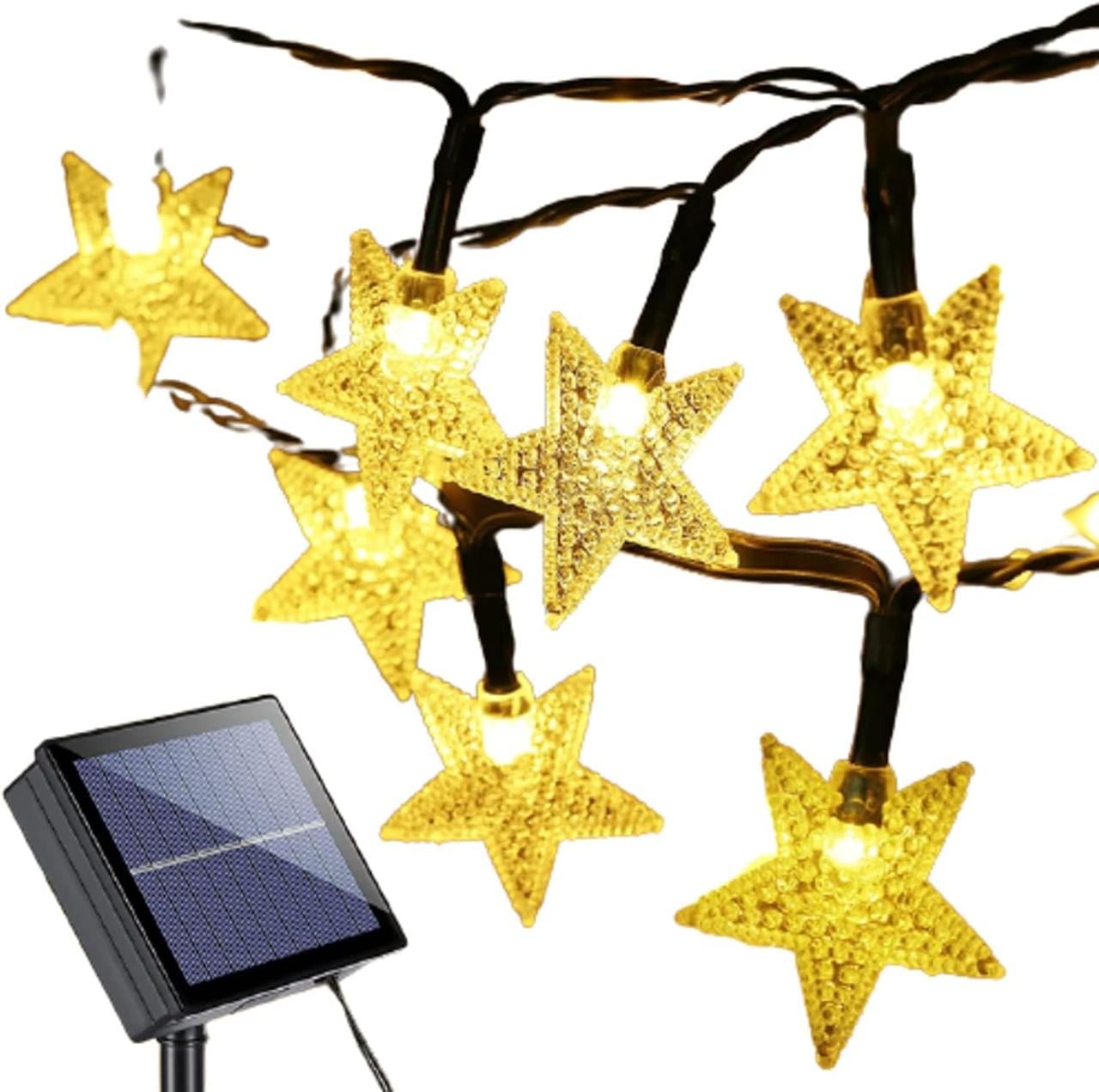 Гирлянда солнечная звездная световая 10 м