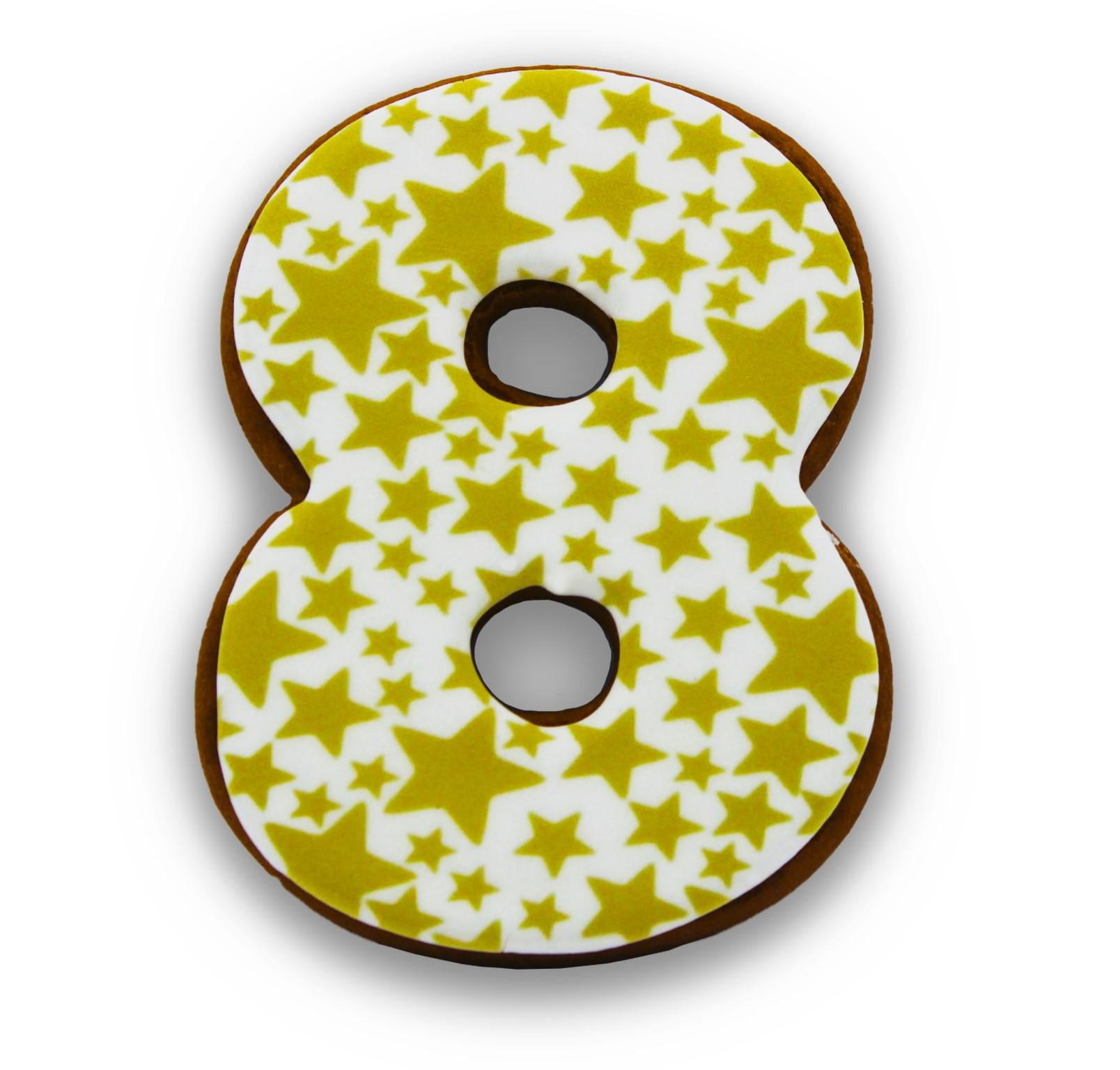 Пряник цифра Крафт печиво 8 топер на торт 10 см 50 г