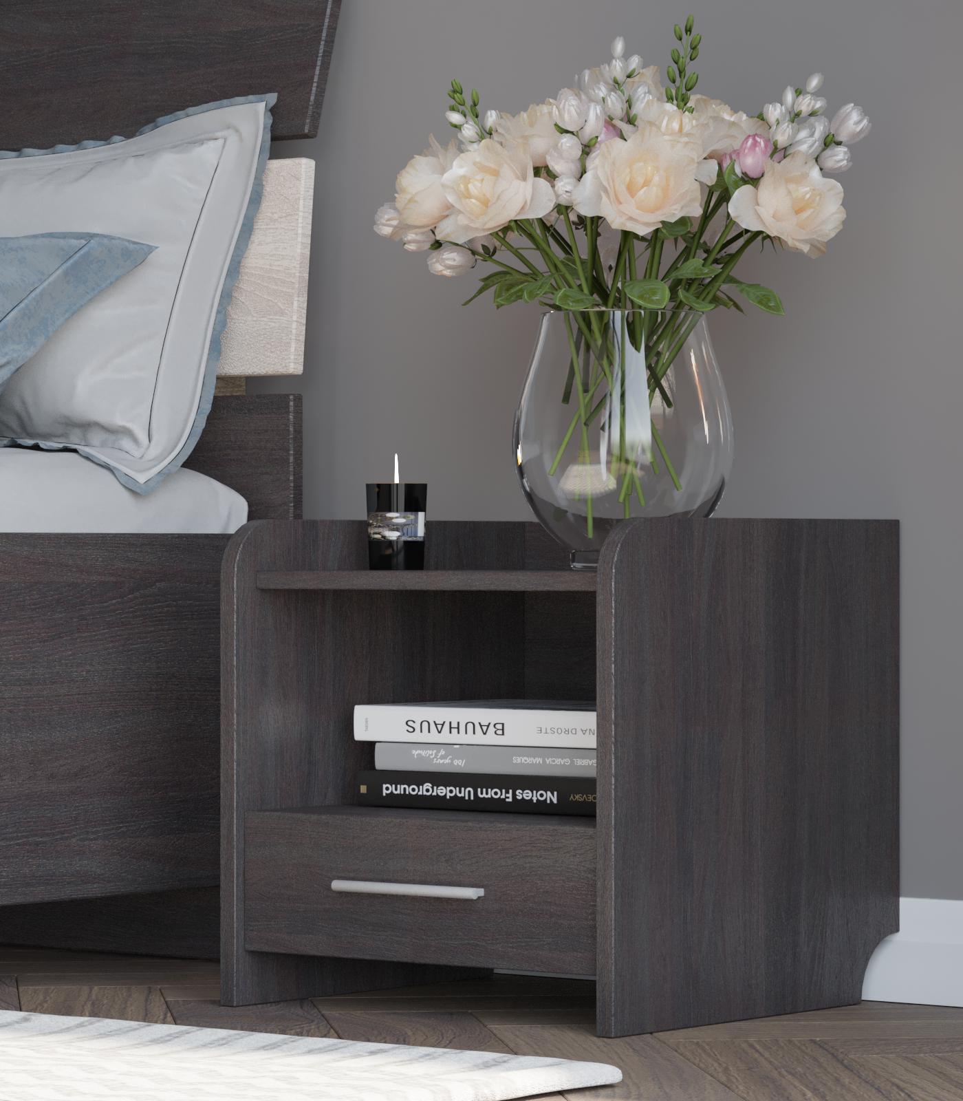 Тумба прикроватная Эверест Т-1 40х40х40 см Венге темный (DTM-2358) - фото 2