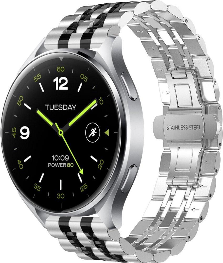 Браслет металевий Spinye Line для Xiaomi Watch 2/2 Pro Silver Black (37187-69)