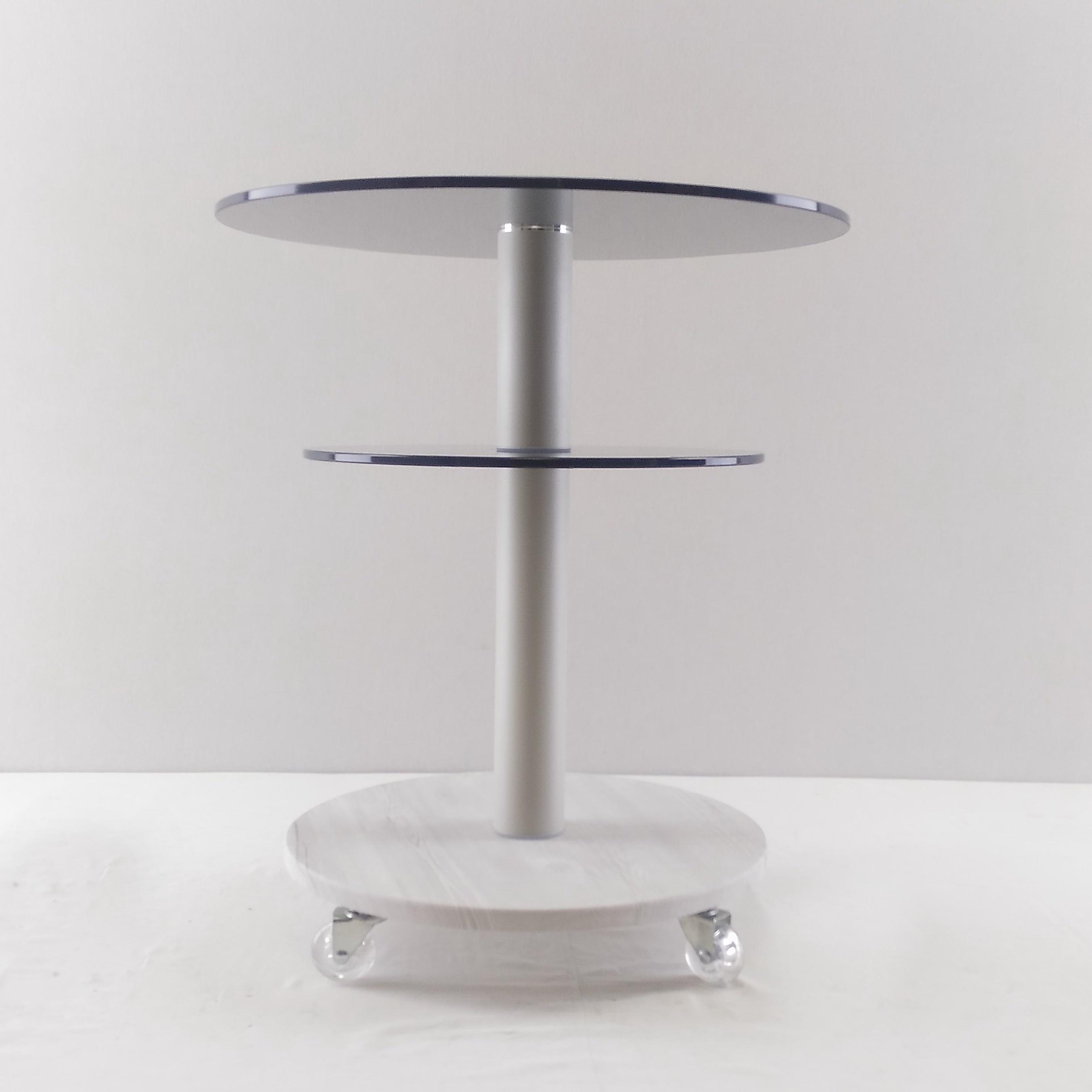 Стол журнальный стеклянный Commus Bravo Light 425 K gray-sosnak-wtm60 Светло-серый (411870202) - фото 6