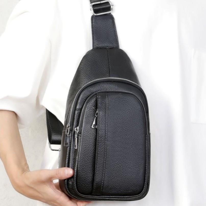 Сумка мужская Tiding Bag кожаная на одно плечо (83228)