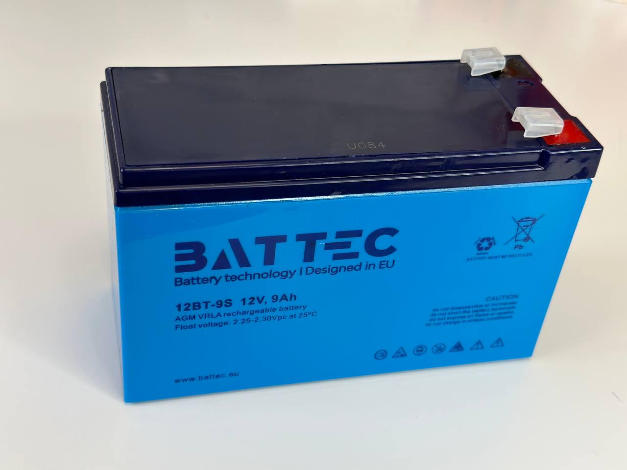 Акумуляторна батарея до ДБЖ AGM BatTec 12 В 9 Ач - фото 8