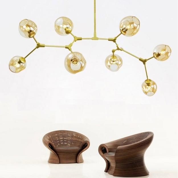 Люстра Glass 8P Gold/Amber (9317654) Люстра Glass 8P Gold/Amber (9317654)