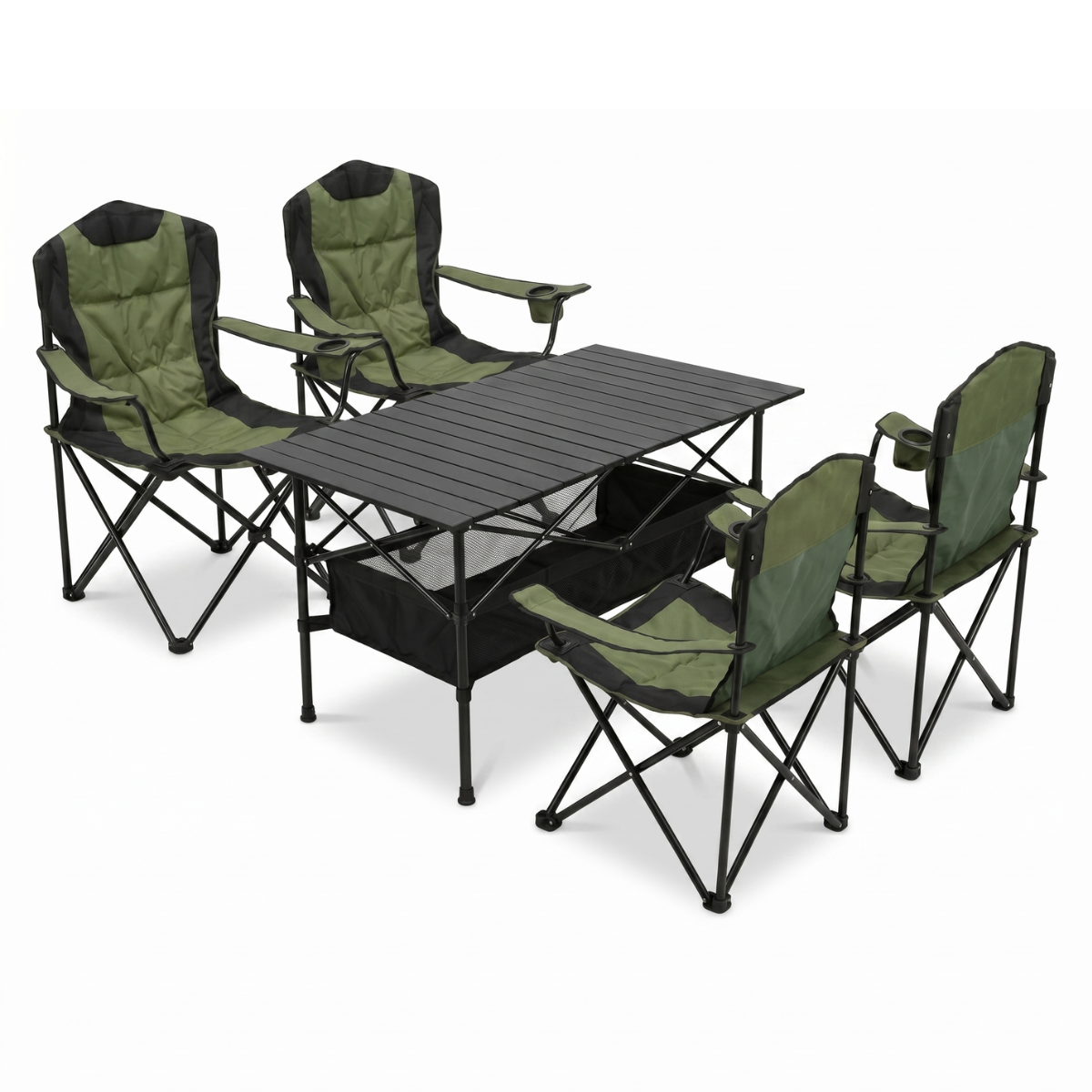 Комплект туристичних меблів LEOBRO стіл 93x55x50 см та 4 крісла Honor XL Comfort (35973447)