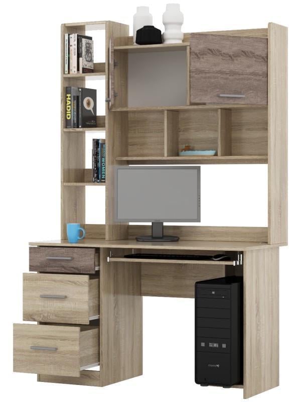 Комп'ютерний стіл Еверест Школяр-6 1250х600х1966 мм Дуб сонома/Трюфель (EVR-20084) - фото 2