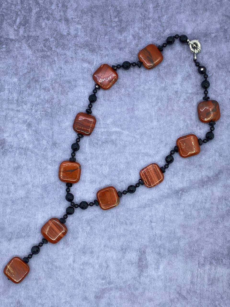 Намисто яшма 46 см Коричневий (1323)