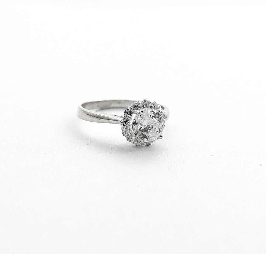 Кольцо серебряное с круглым камнем Maxi Silver 7913 SE р. 17 (8791382)