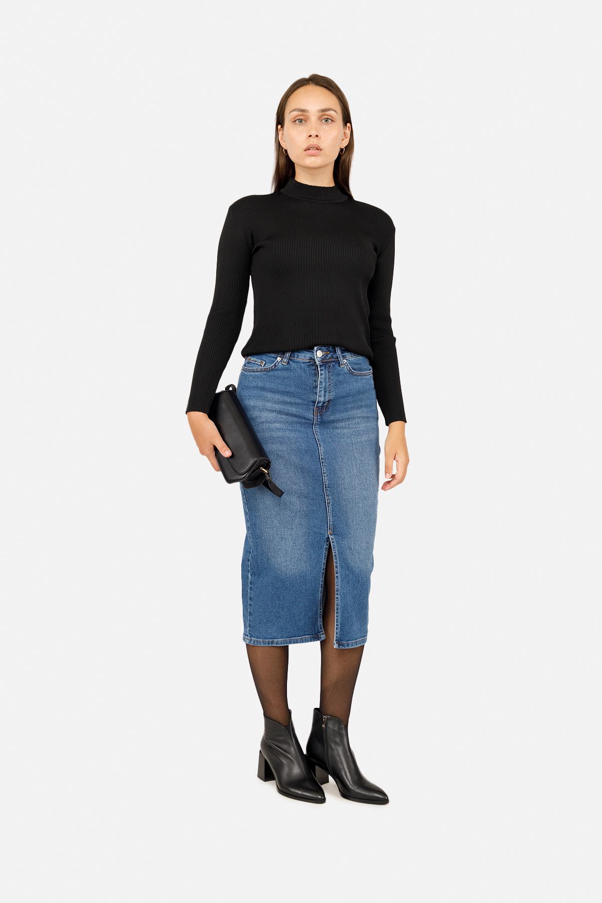 Гольф жіночий з довгим рукавом р. 42 Чорний (SKT001008397) - фото 4 Гольф жіночий з довгим рукавом р. 42 Чорний (SKT001008397) - фото 4