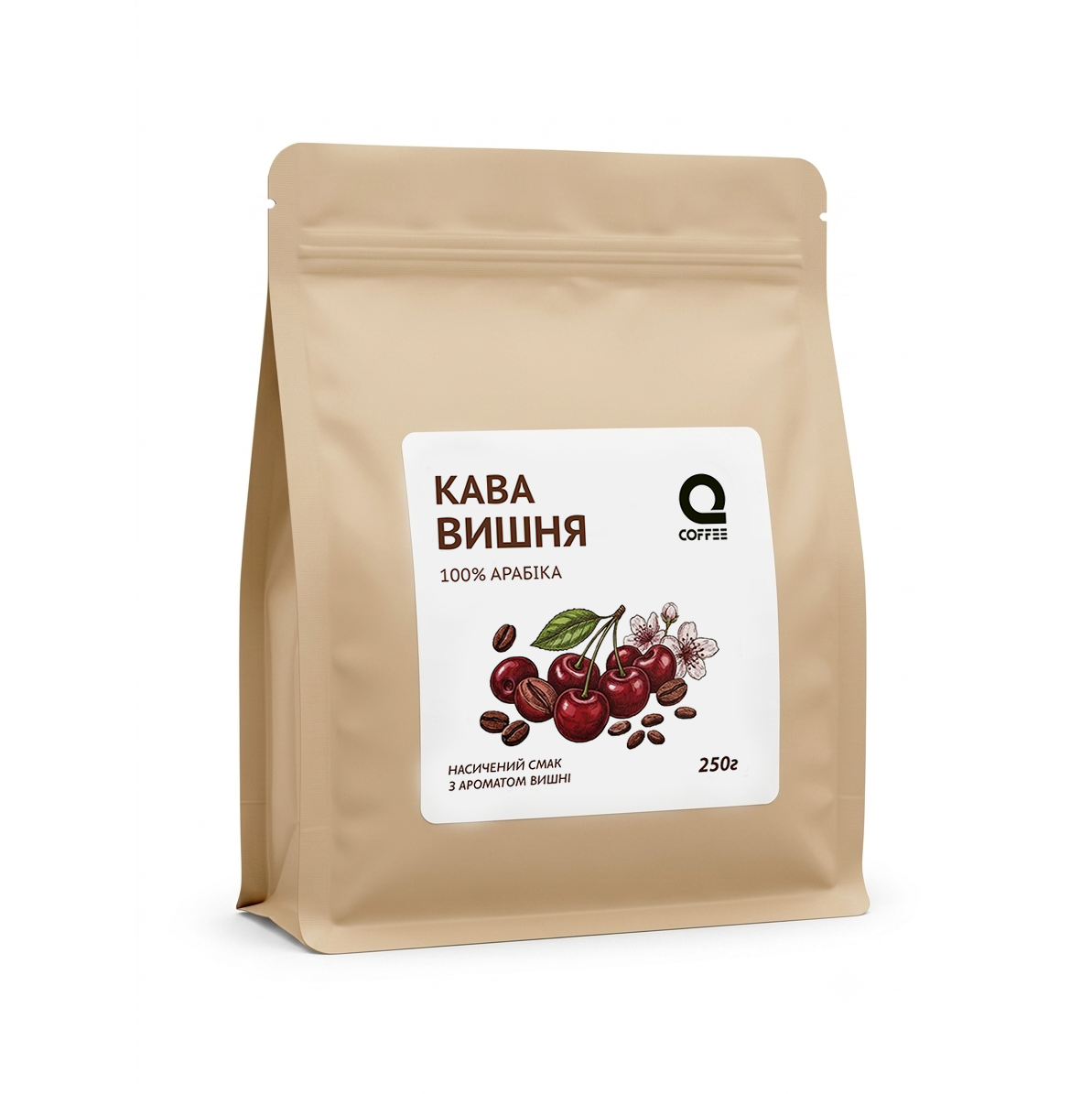 Кофе ароматизированый Q coffee Вишня 250 г