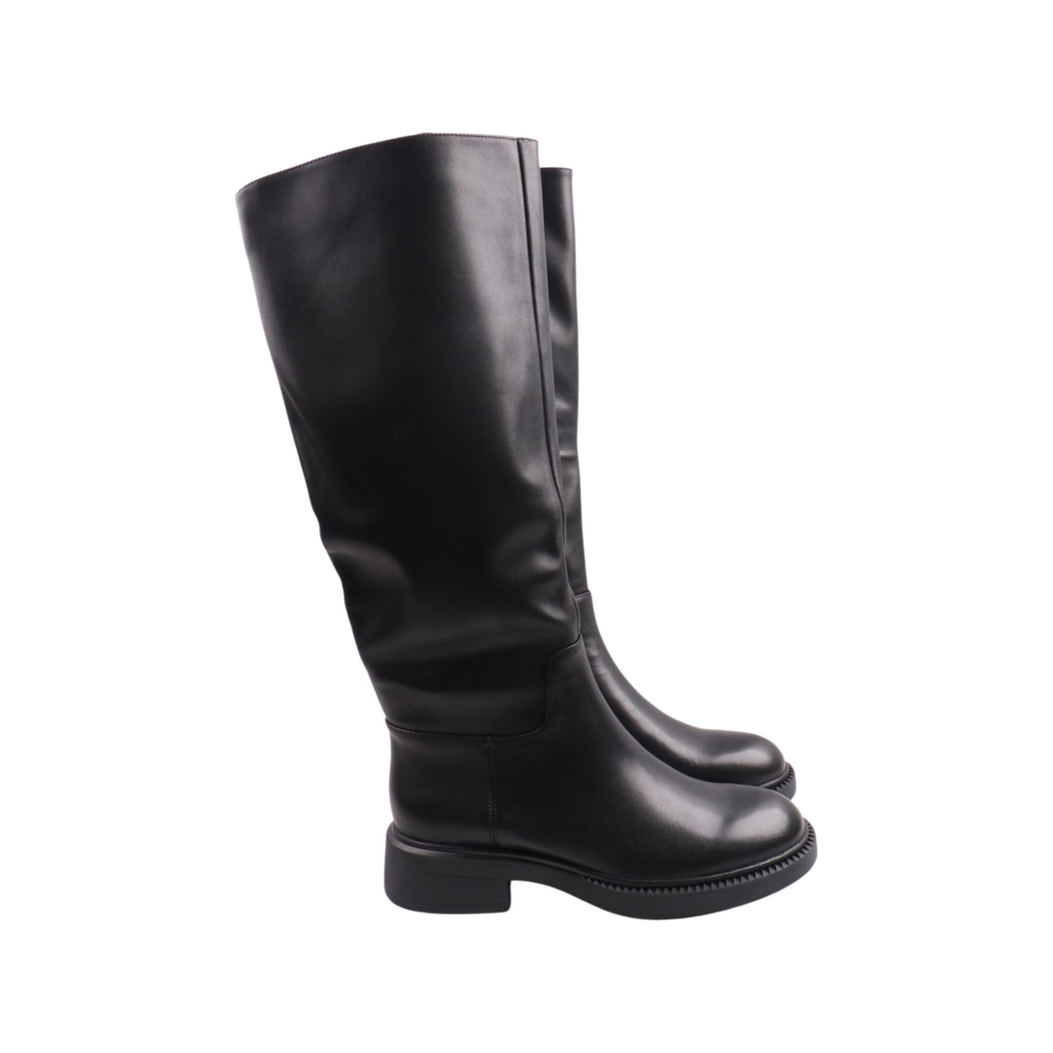 Сапоги женские Molka из кожи р. 36 Черный (258-22DSC 36)