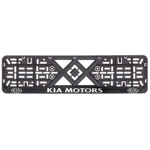 Рамка номера пластик SR с хромированной рельефной надписью KIA