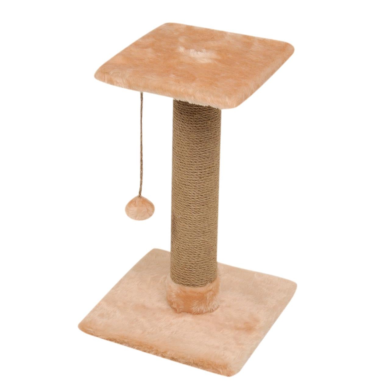 Когтеточка-столбик для животных 33х33х50 см Бежевый