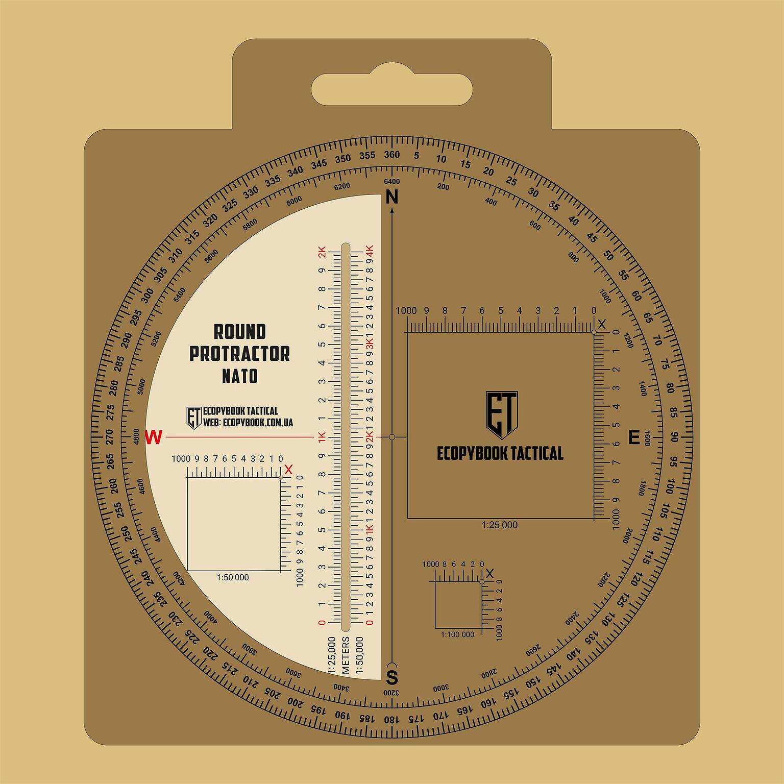 Лінійка Protractor Round NATO ⌀ 130 мм (3577097)