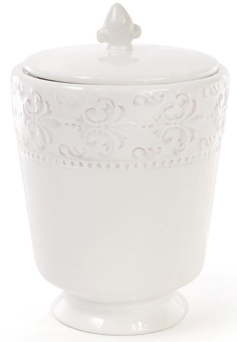 Банка керамическая Leeds Королевская Лилия кухонная 1200 мл Белый (BD-545-220)