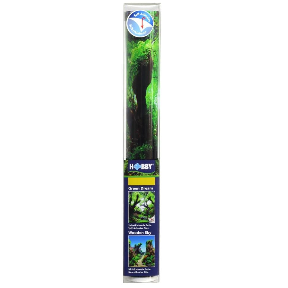 Фон для аквариума Hobby самоклеющийся 100x50 см Green Dream/Wooden Sky (HB31232)