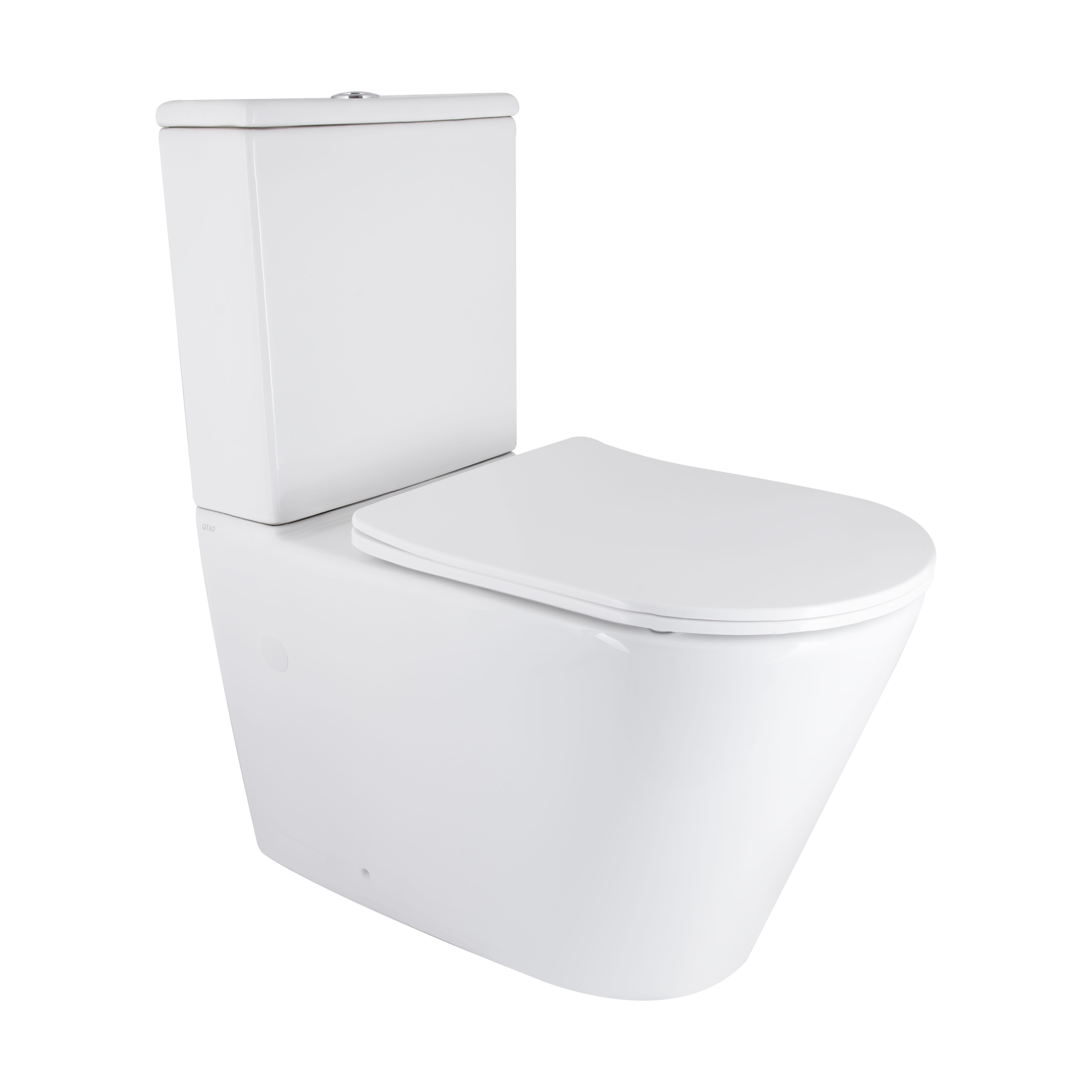 Унітаз підлоговий Qtap Vlasta Ultra Quiet QT28228300W безобідковий з сидінням Soft-close White (SD00052619)
