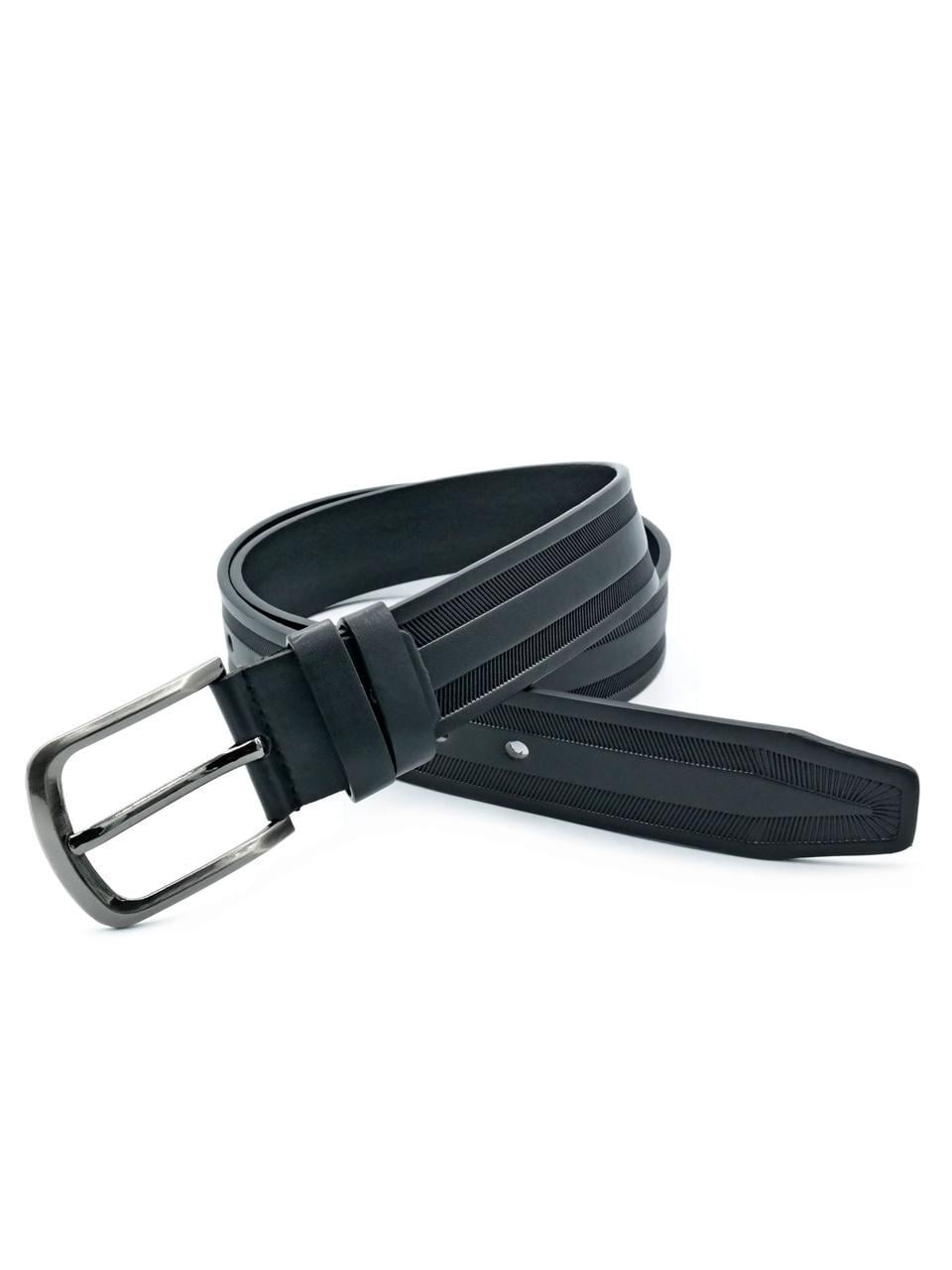 Ремень мужской Weatro из экокожи 3,8х115 см Черный (nwkz-38mm-ua-018)