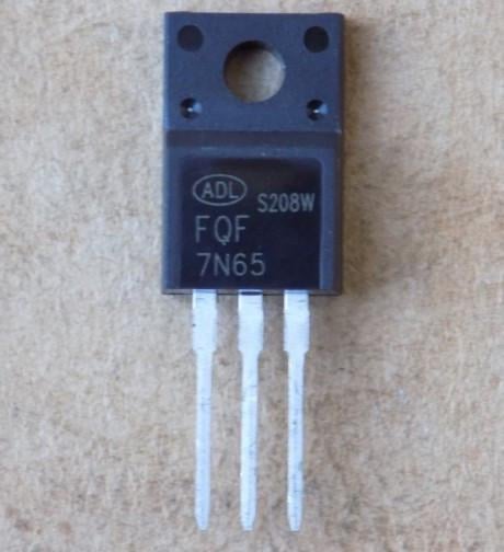 Транзистор FQF7N65 7A/650V для MDF7N65B/CS7N65F/CS7N65A/SW7N65/TF7N65/AOTF7N65/(50720)