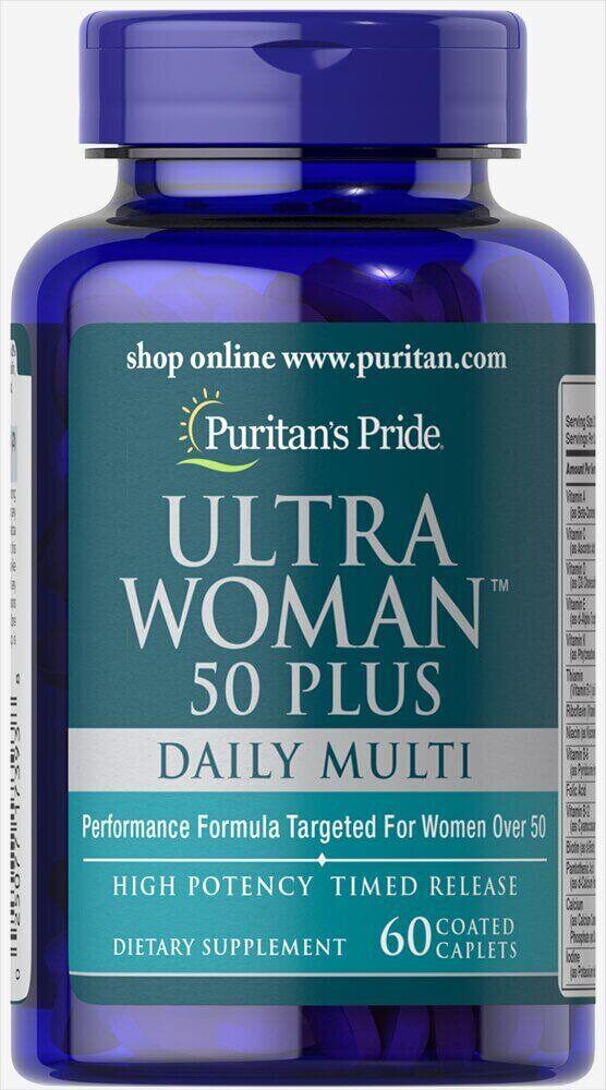 Комплекс для женщин старше 50 лет Puritan's Pride Ultra Woman 50 Plus 60 caplets
