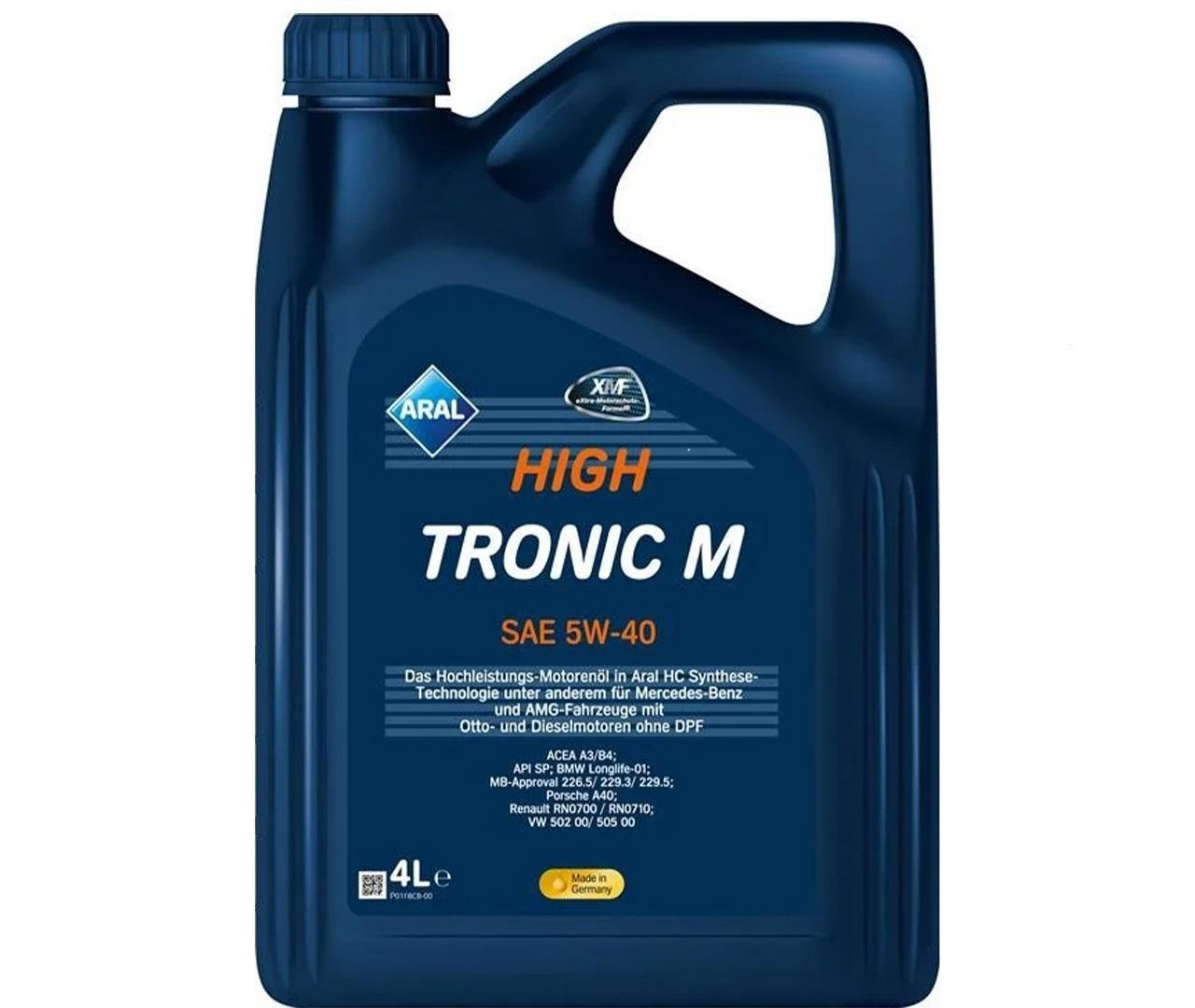 Моторна олива Aral High Tronic M 5W-40 4 л - фото 1 Моторна олива Aral High Tronic M 5W-40 4 л - фото 1