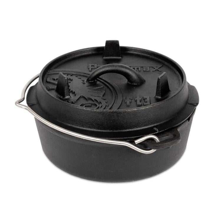 Котелок-жаровня чугунная Petromax Dutch Oven ft3 с плоским дном 1,6 л (1017-ft3-t) - фото 1