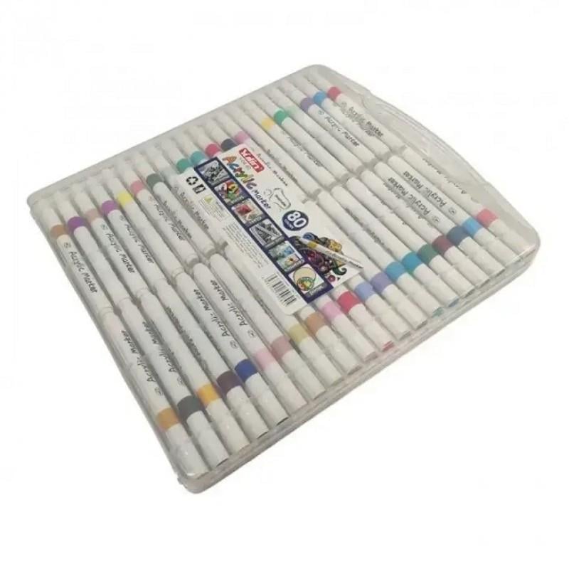Набор скетч-маркеров акриловых YULIN водостойкие в кейсе 80 шт. (MX-00009309) - фото 4 Набор скетч-маркеров акриловых YULIN водостойкие в кейсе 80 шт. (MX-00009309) - фото 4