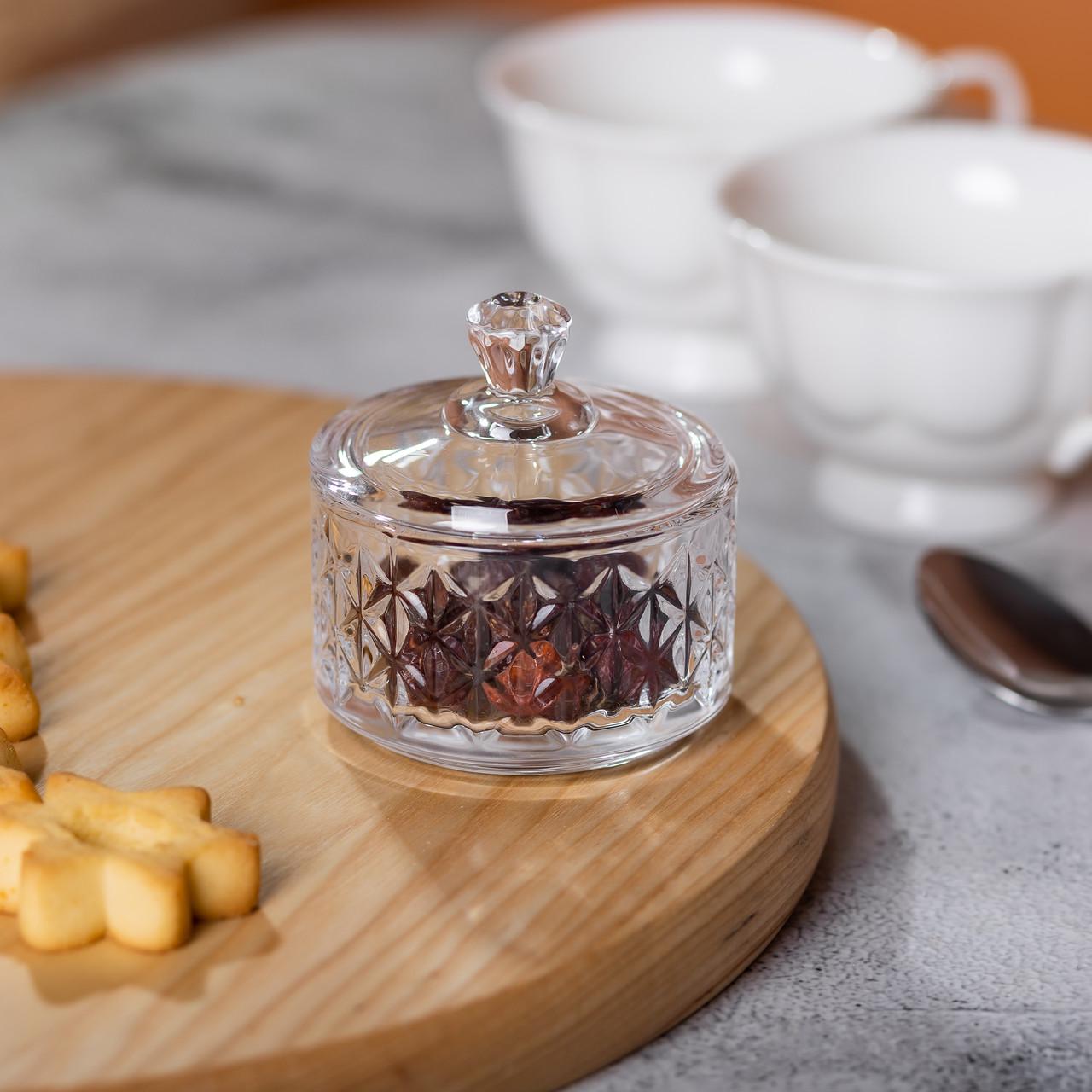 Цукерниця скляна з кришкою 6,5 см (5976) - фото 5 Цукерниця скляна з кришкою 6,5 см (5976) - фото 5