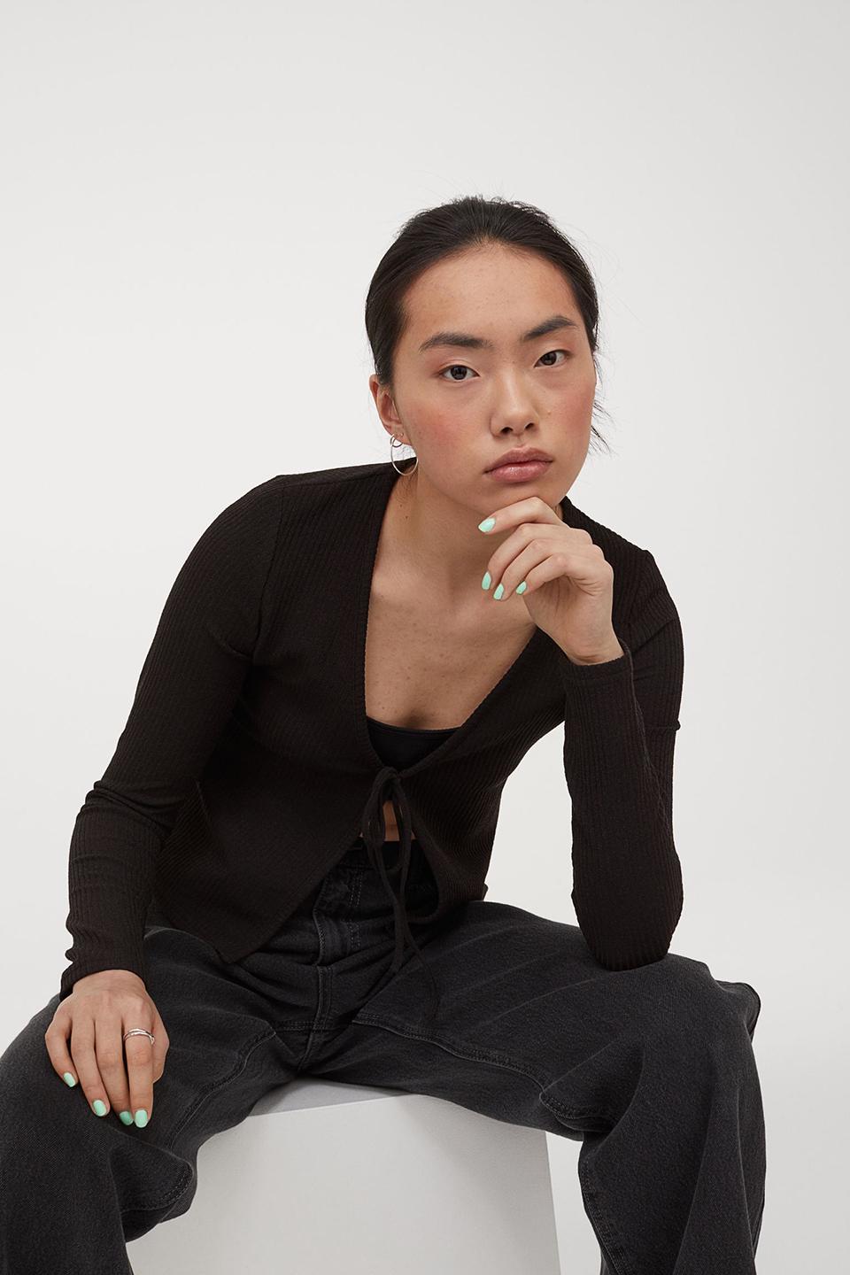 Кардиган женский H&M S Черный (8654903b39)