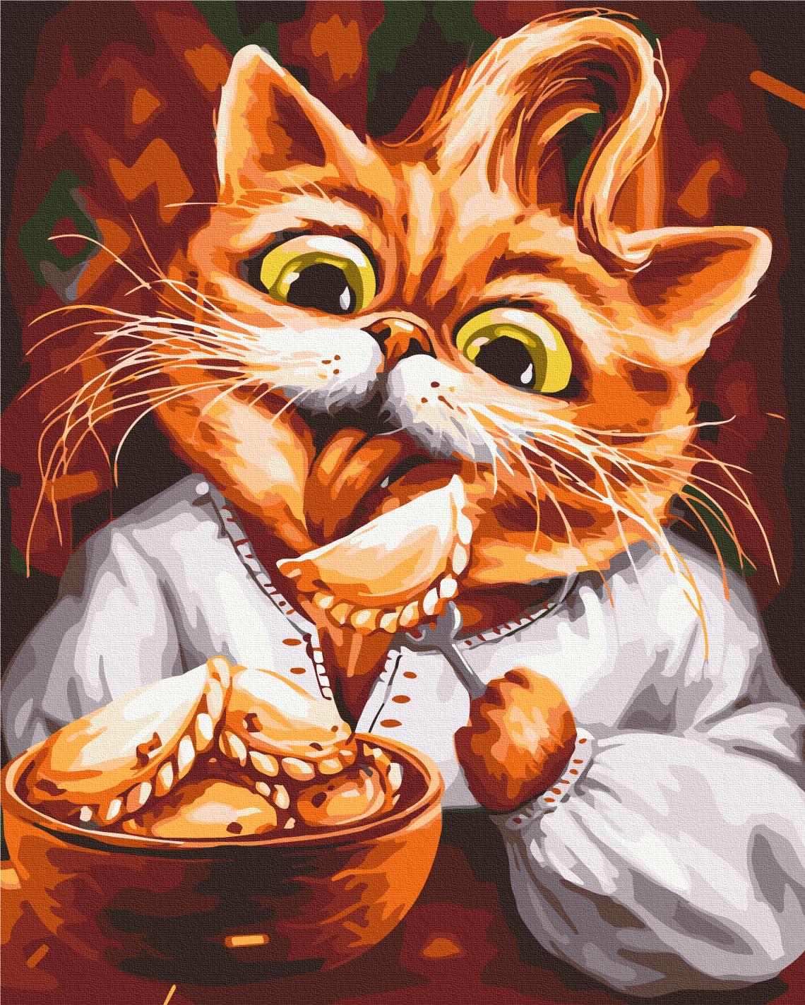 Картина по номерам Brushme Кот-сладкоежка 40x50 см (BS54330)