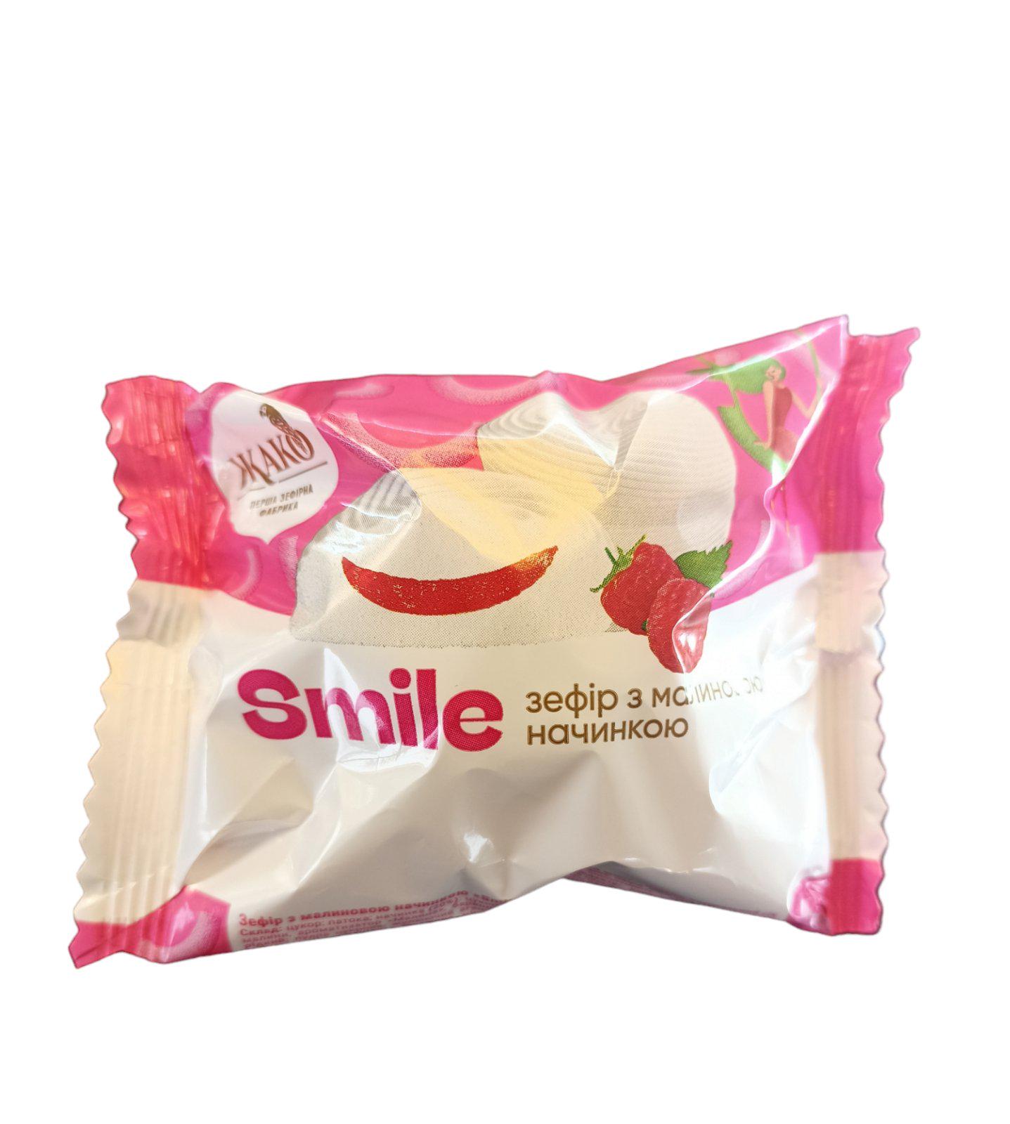 Зефір SMILE з малиновою начинкою 50 г (2386788424)