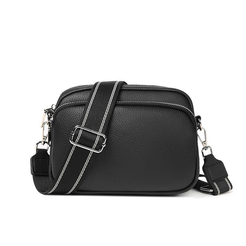 Женская сумка классическая на ремешке на три отдела Черный (21747178)